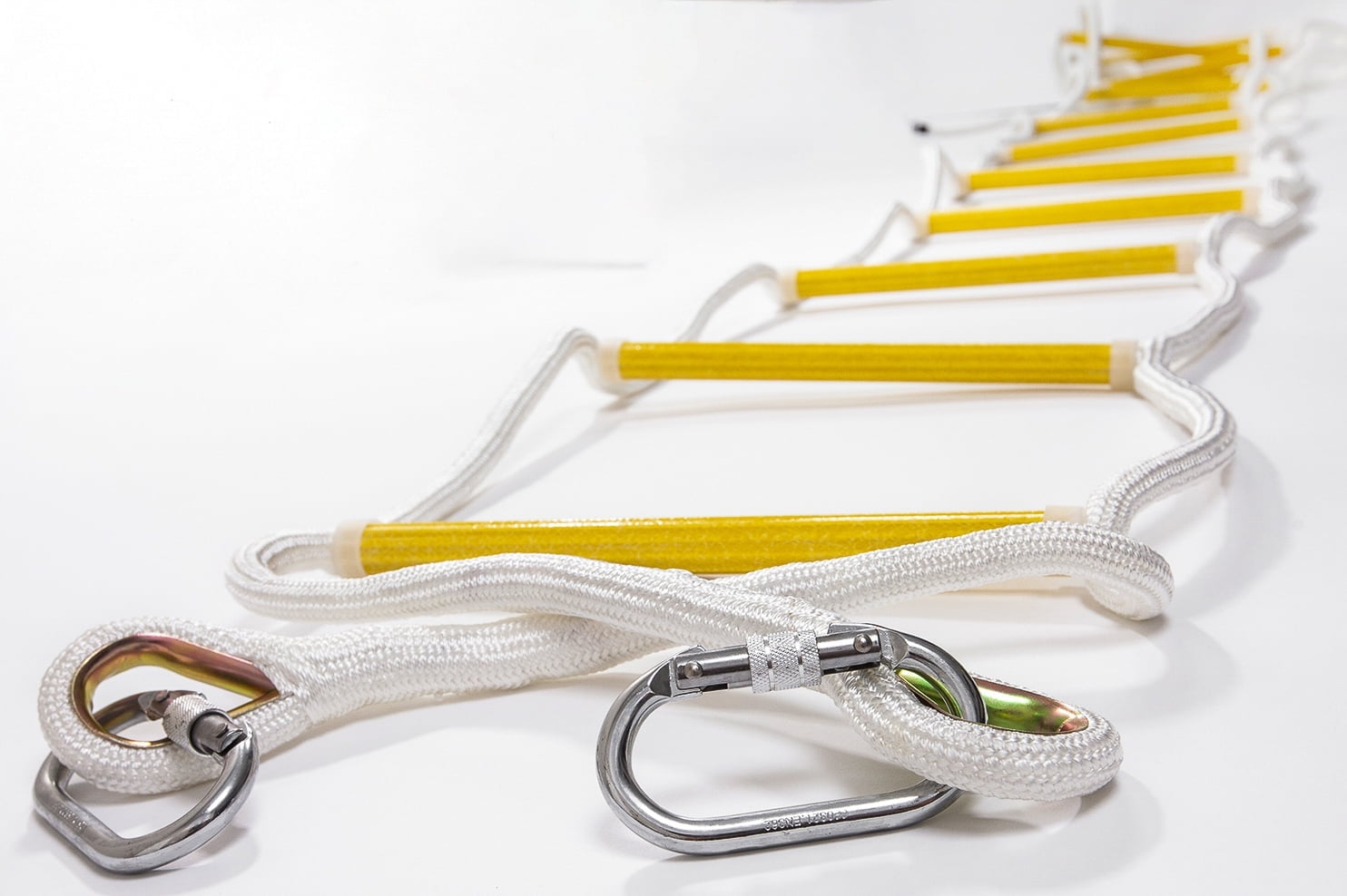 ISOP Emergency Fire Escape Ladder 8 ft - Safety Rope Ladder With Hooks