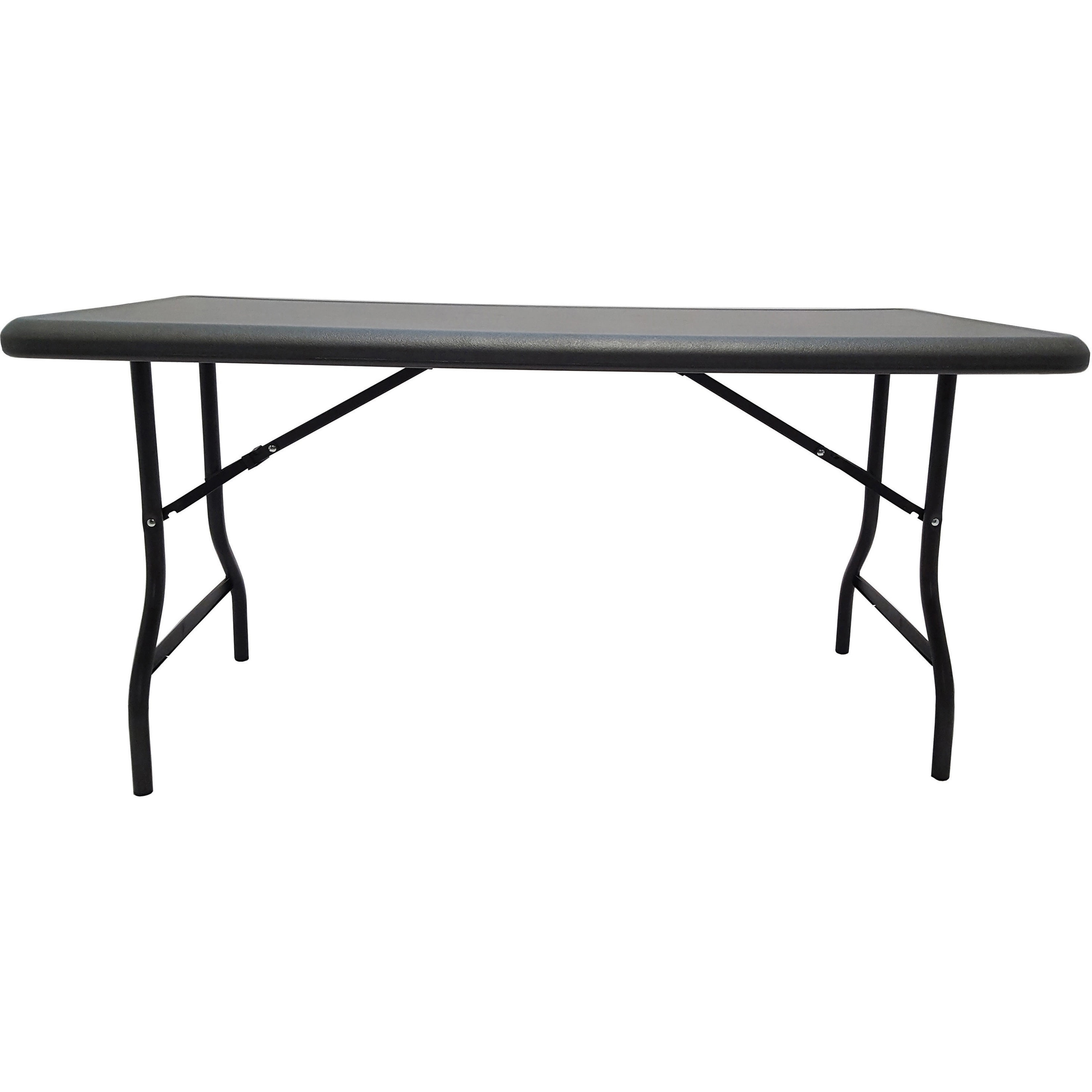 IndestrucTable 60 in. x 30 in. x 29 in, Rectangle, Folding Table, Charcoal Gray
