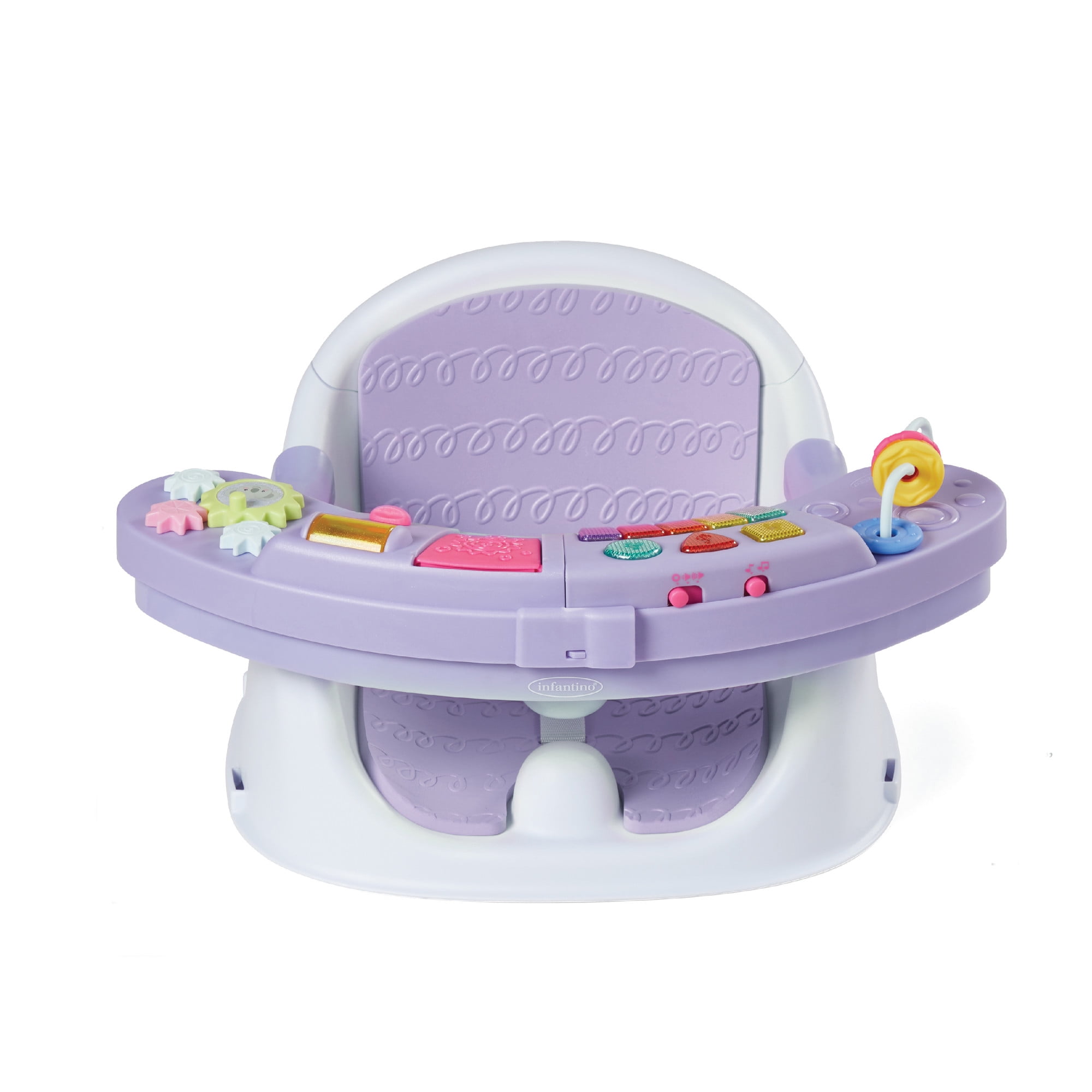 Infantino Music & Lights 3-in-1 Discovery Seat and Booster, 4-48 Months Unisex, Lavender
