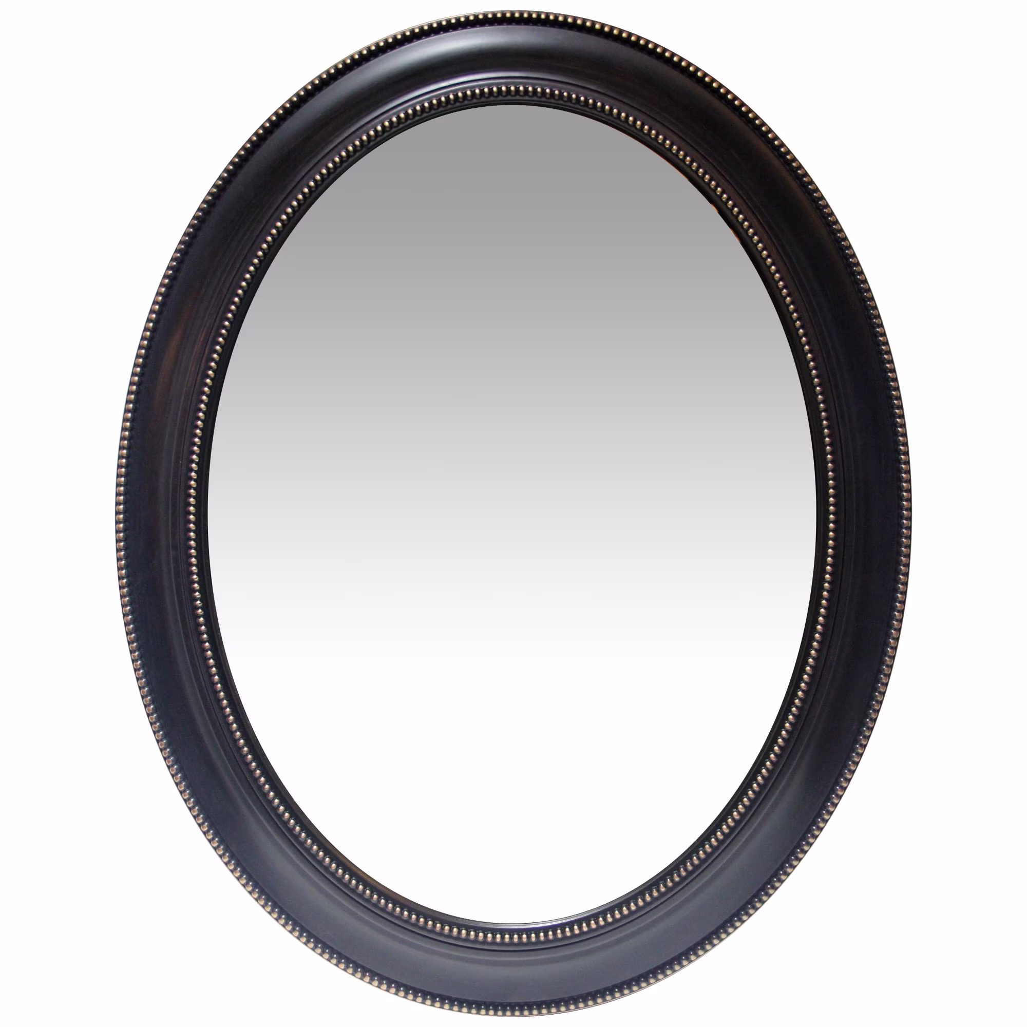 Infinity Instruments Sonore Black and Gold Oval Transitional 30-inch Wall Mirror