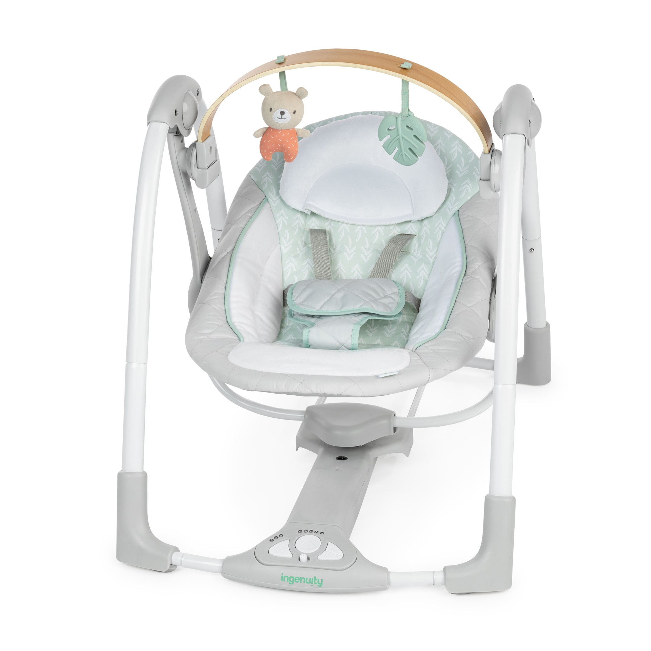 Ingenuity Cozy Spot Swing and Go Portable Swing, Grey, Unisex, Ages 0-9 Months