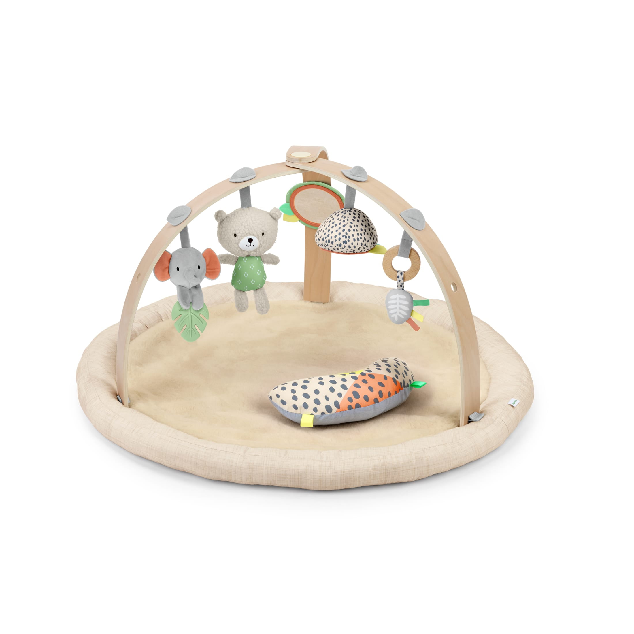 Ingenuity Every Season Plush Lambswool Baby Play Gym and Play Mat, 0+ Months - Natural