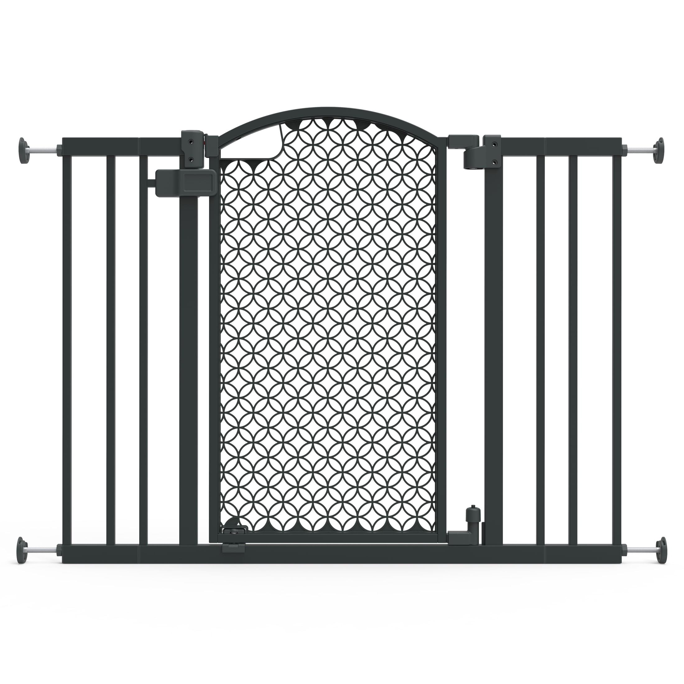 Ingenuity Modern Home Walk-Thru Safety Pet and Baby Gate, Grey, Openings from 30-60" Wide, 30' Tall, Ages 6-24 Months