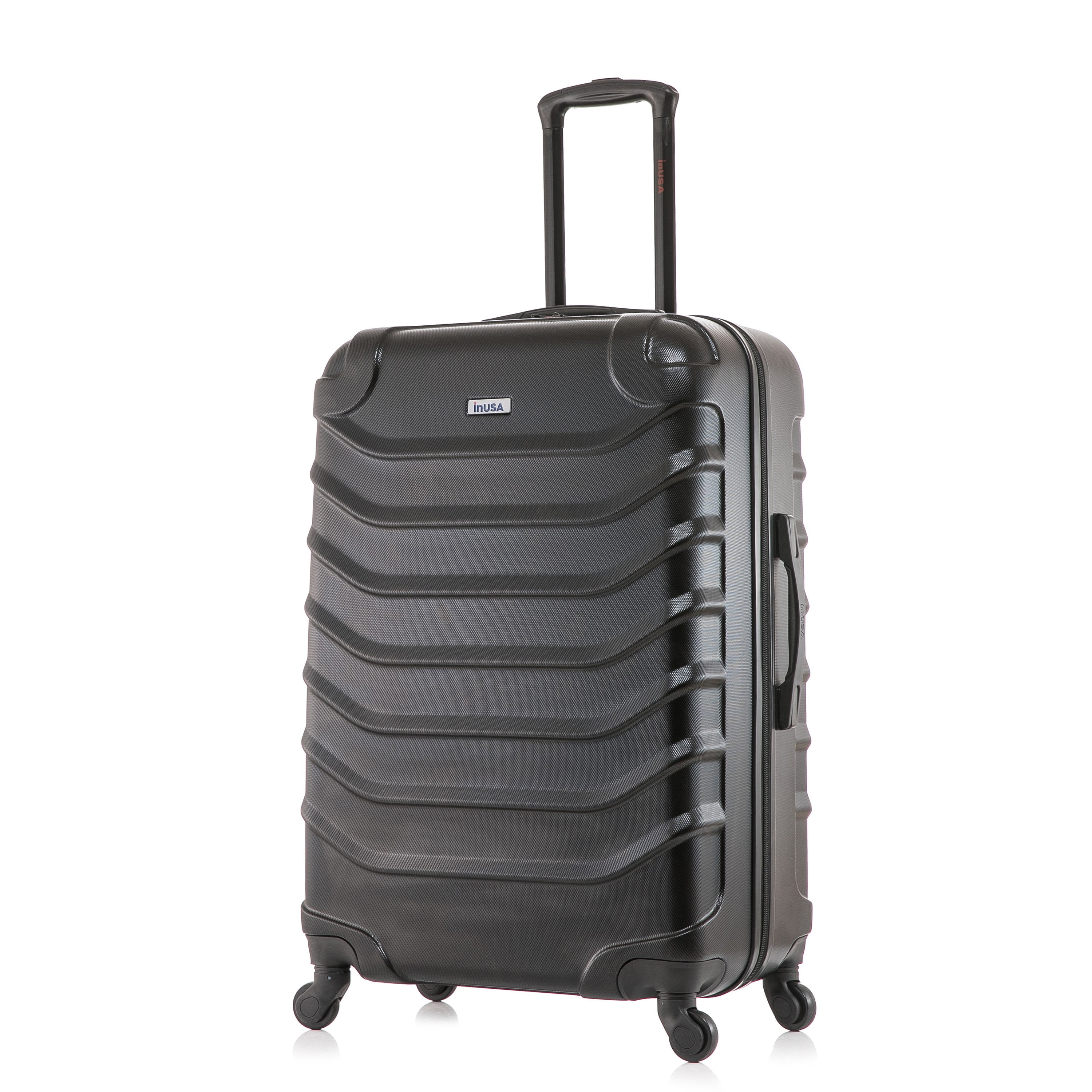 InUSA Endurance 28" Hardside Lightweight Luggage with Spinner Wheels, Handle, and Trolley, Black