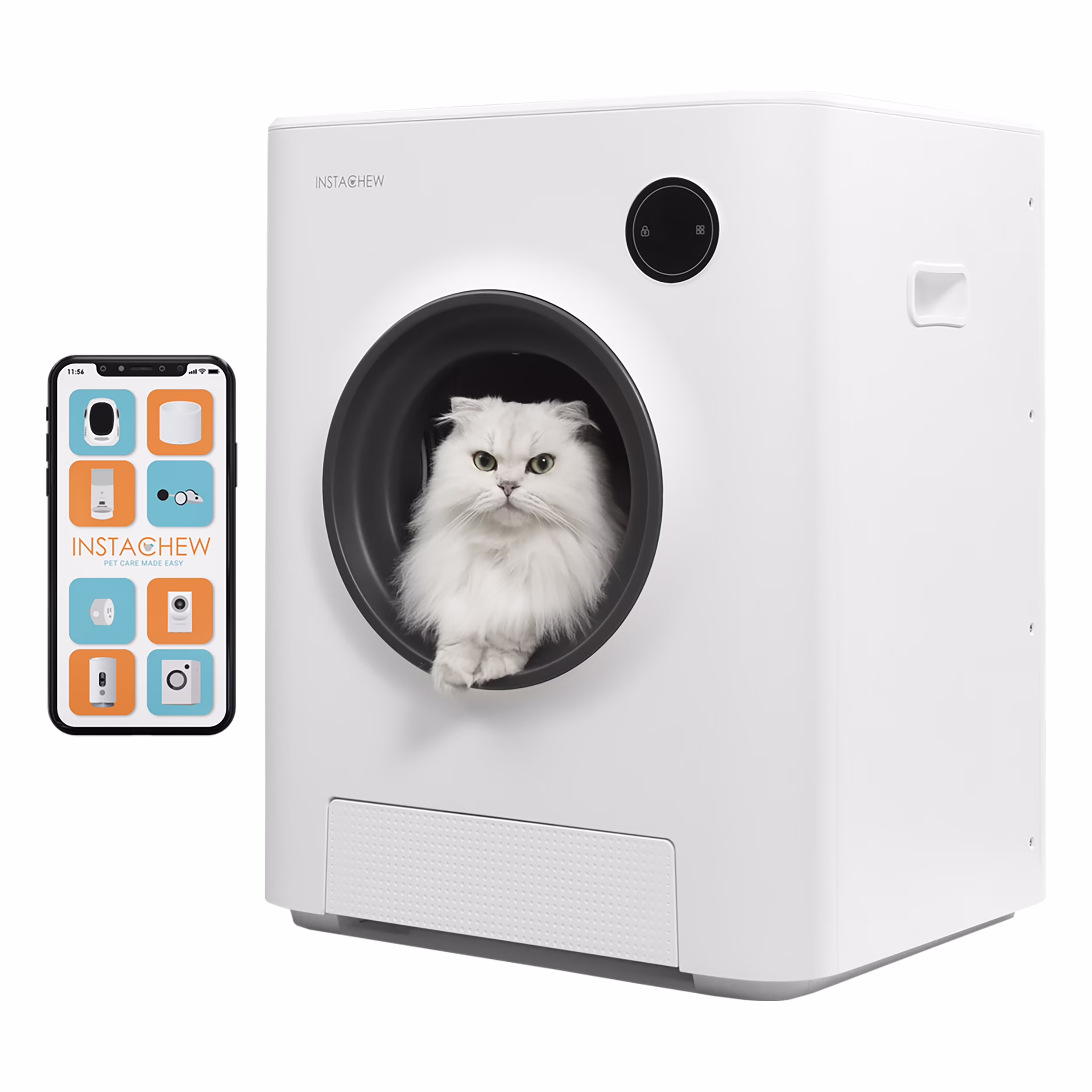 Instachew Purrclean Self-Cleaning Automatic Cat Litter Box with App Control, Support 5GHz & 2.4GHz Wifi