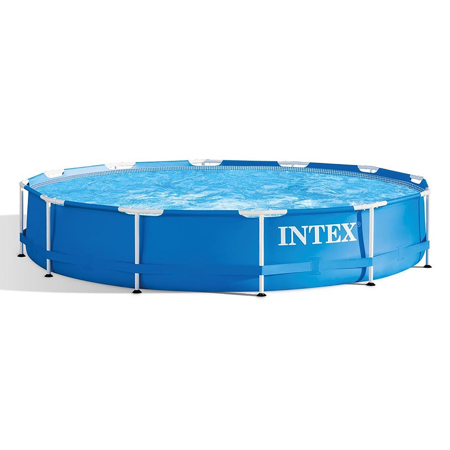 INTEX Metal Frame 12ft x 30in Above Ground Swimming Pool Set w/Filter Pump