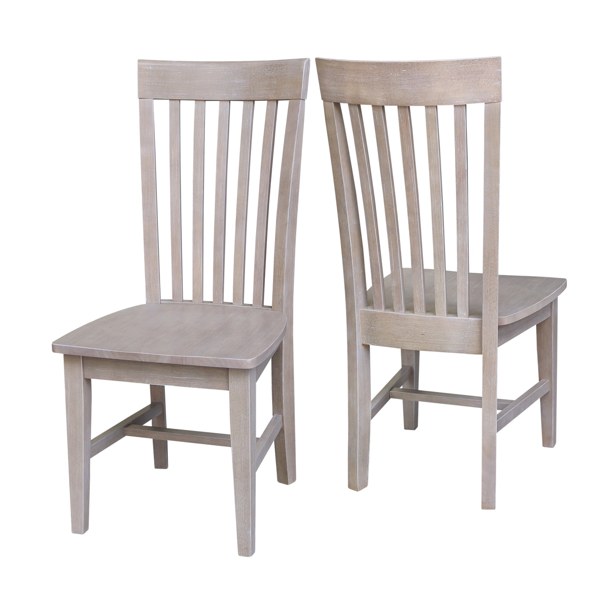 International Concepts Cosmo Solid Wood Dining Chair in Gray Taupe (Set of 2)