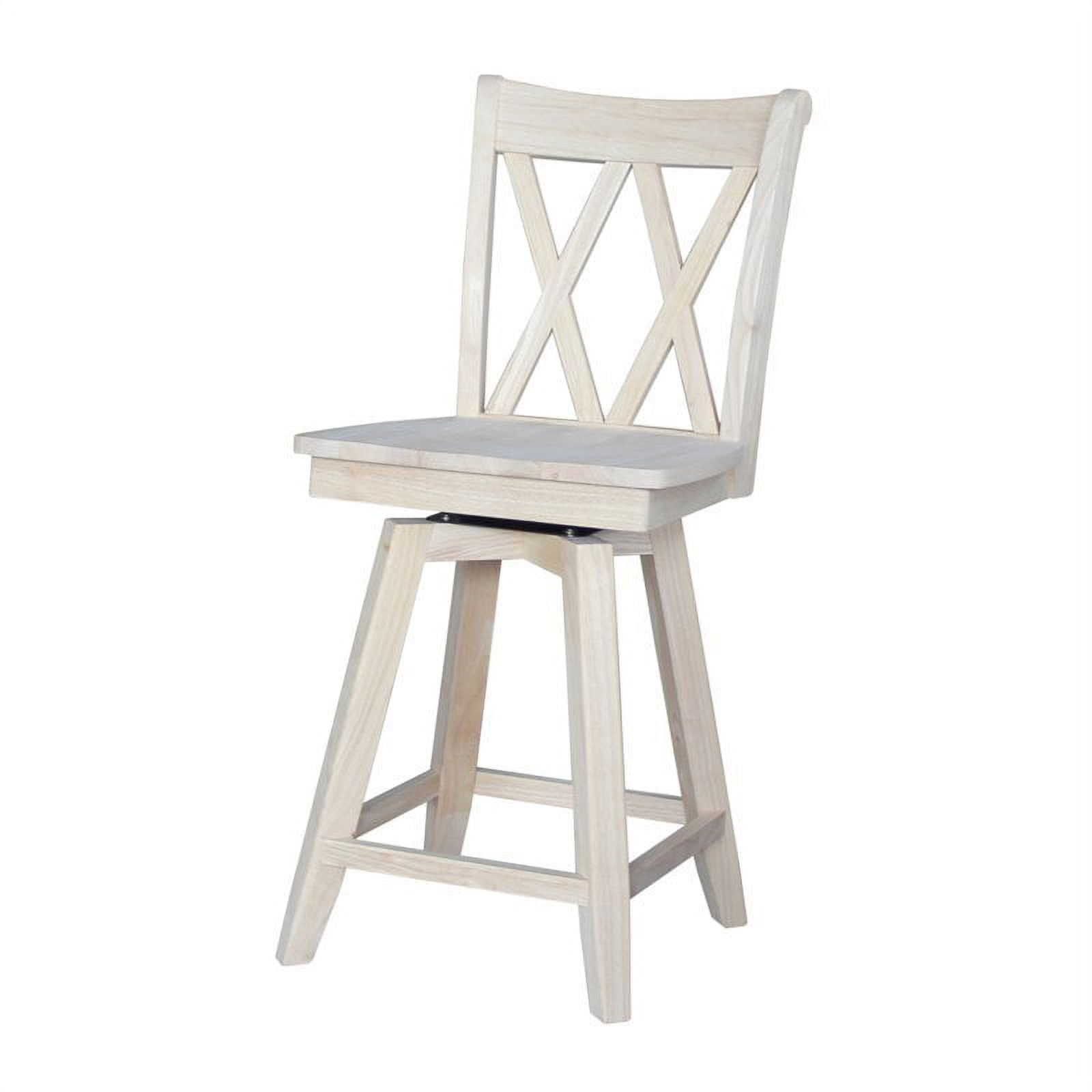 International Concepts Double "X" Back Counter Stool, 24", Swivel