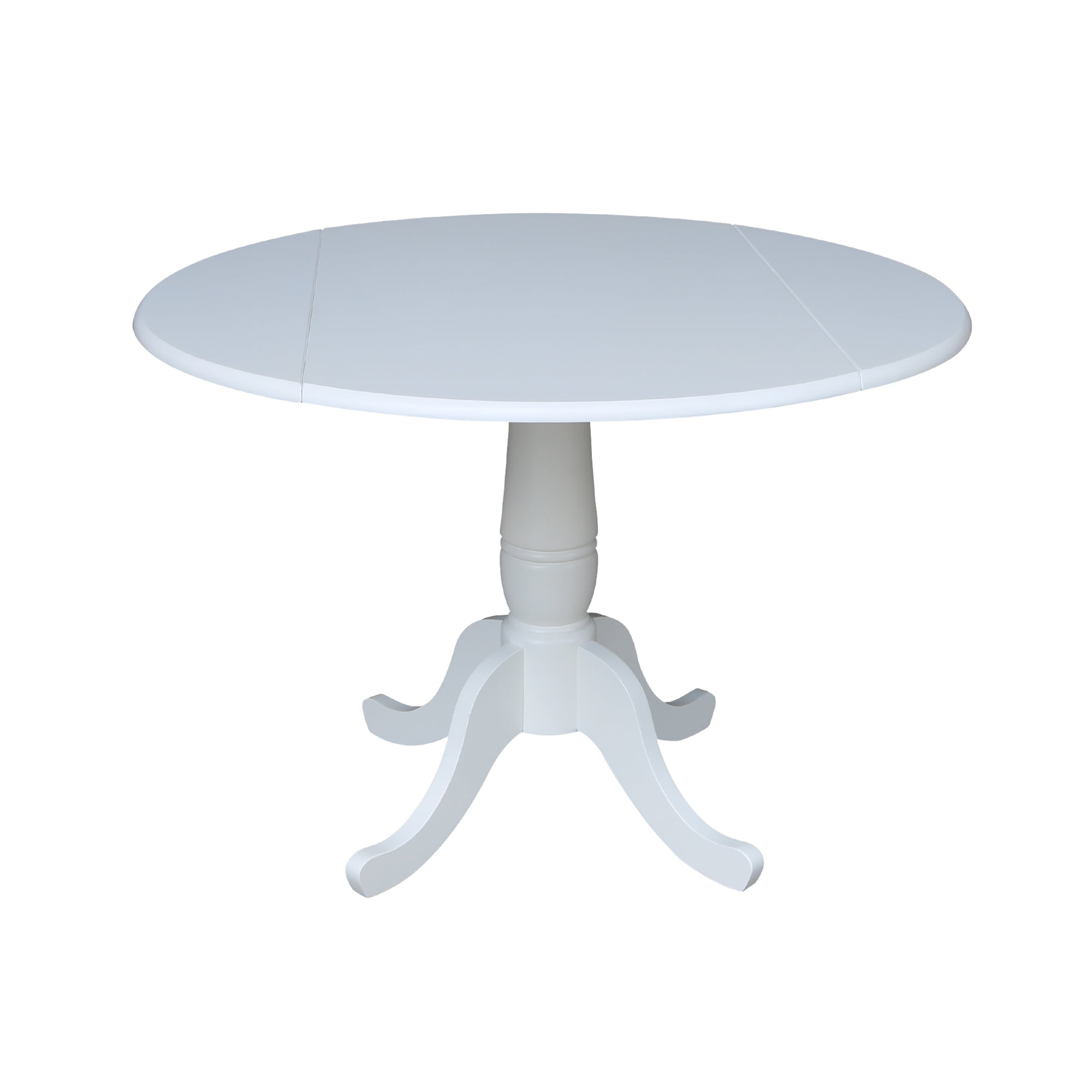 International Concepts Drop Leaf Dining Table in White