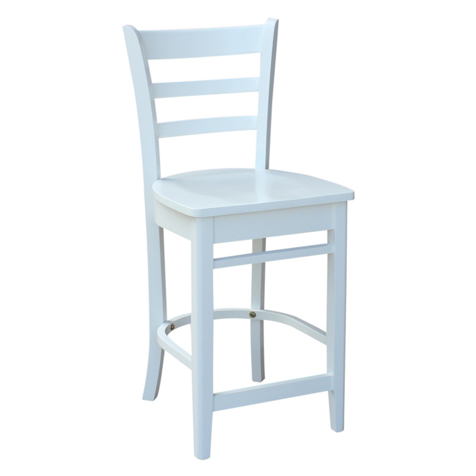 International Concepts Emily 24" Counter Height Stool in White