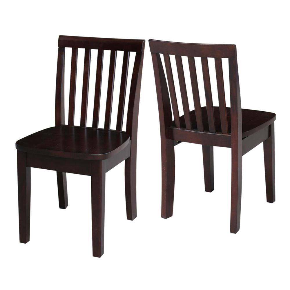 International Concepts Mission Kids Chair in Rich Mocha (Set of 2)