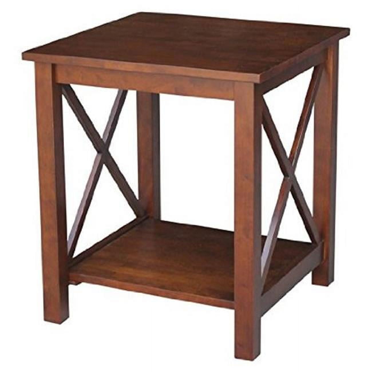 International Concepts Solid Wood Hampton End Table Espresso