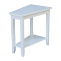 International Concepts Solid Wood Keystone Accent Table in White