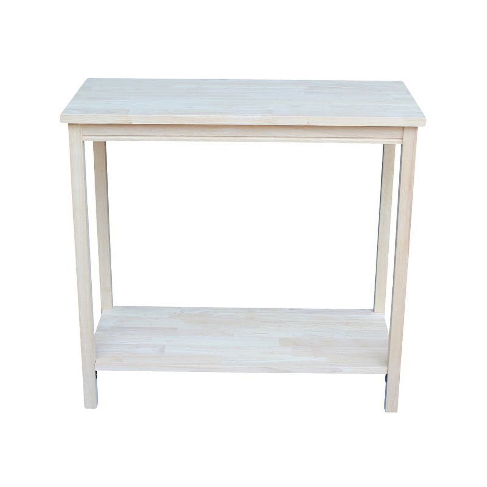International Concepts Solid Wood Unfinished Accent Table