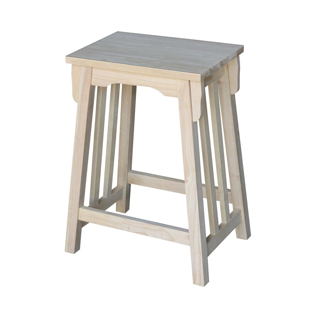 International Concepts Solid Wood Mission Counter Height Dining Stool - 24" Seat Height