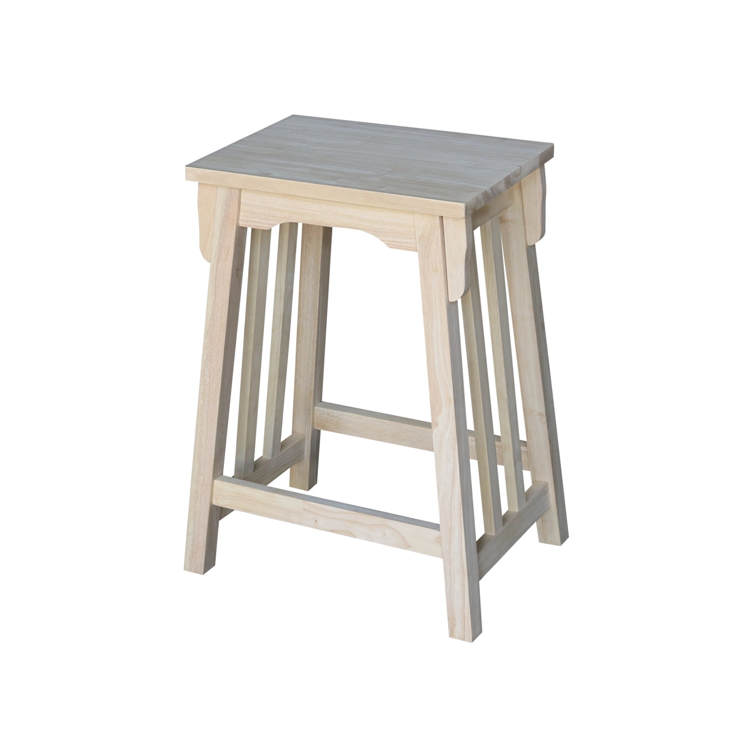 International Concepts Solid Wood Mission Counter Height Dining Stool - 24" Seat Height