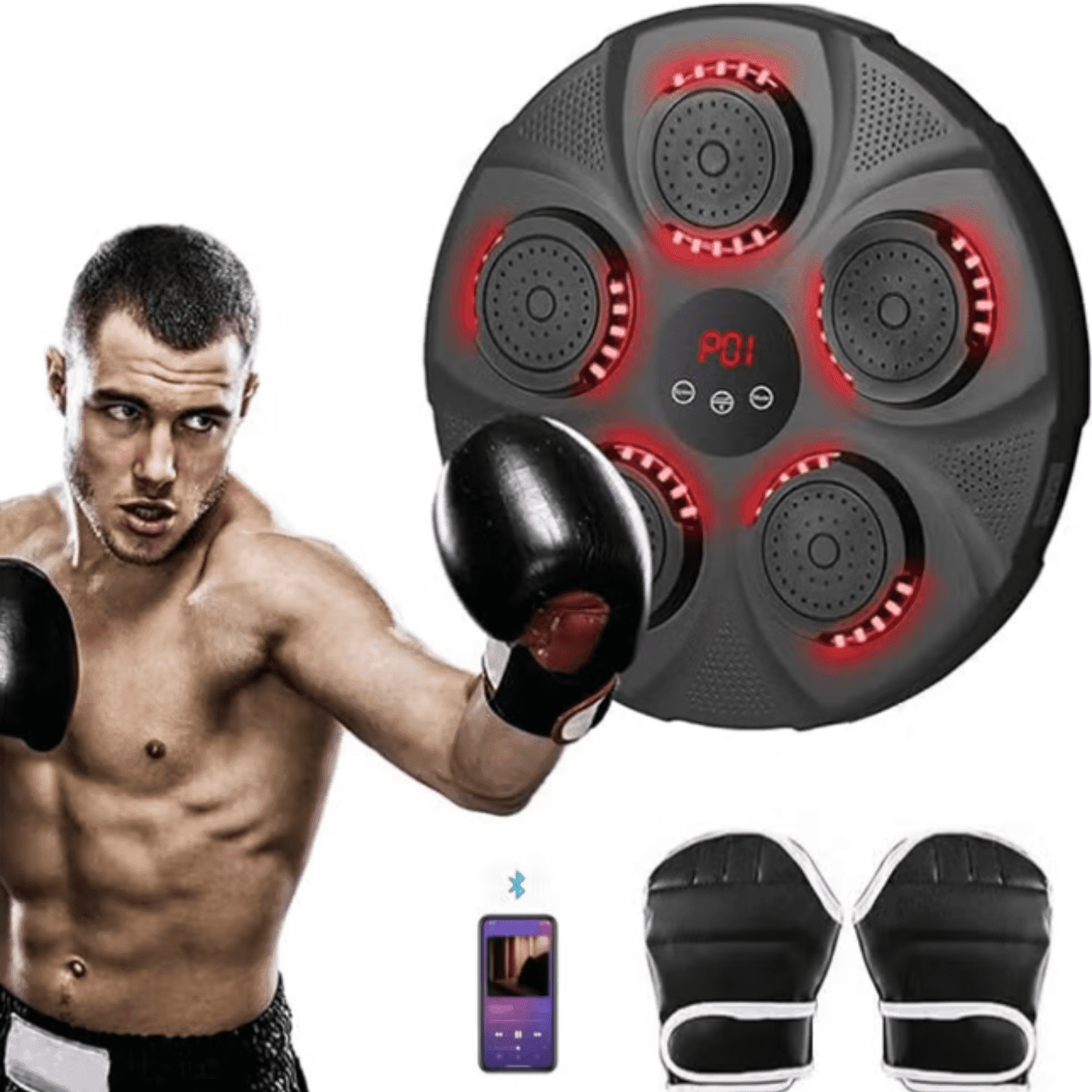 Irich Boxing Target Smart Electronic Music Boxing Machine Polyurethane Wall Mount
