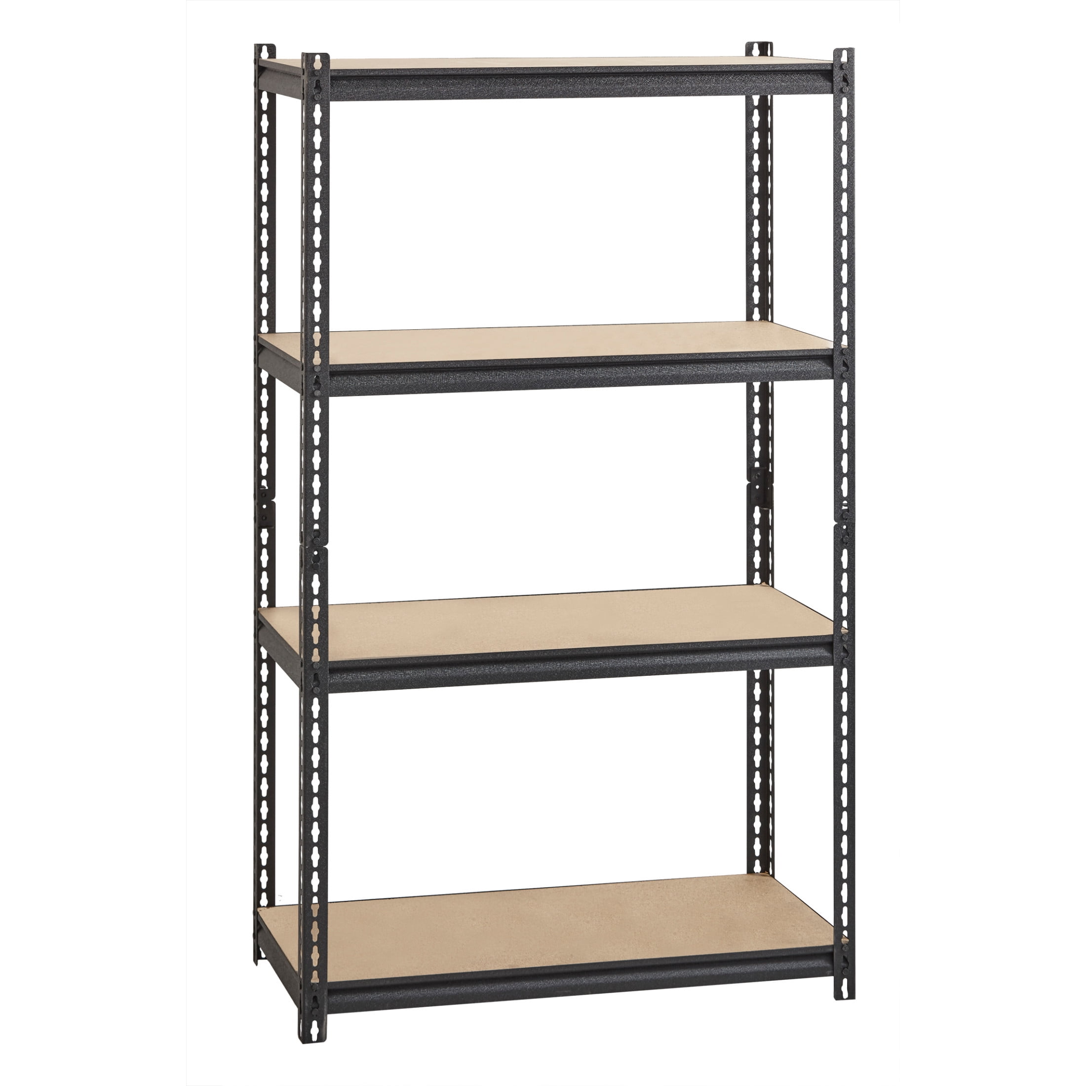 Iron Horse 2300 Riveted Steel Shelving 4-Shelf Unit, 18D x 36W x 60H, Black