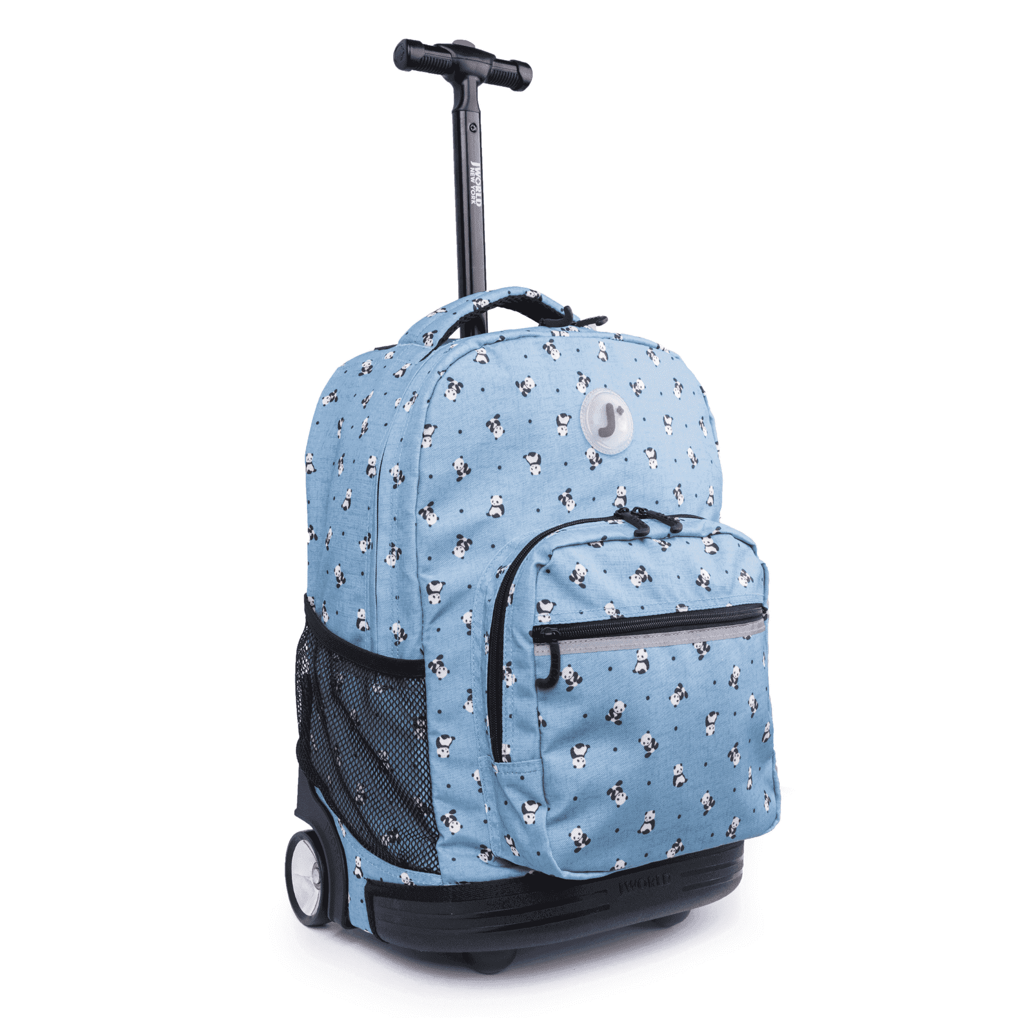 J World Boys And Girls Sunrise 18" Rolling Backpack For School And Travel, Panda