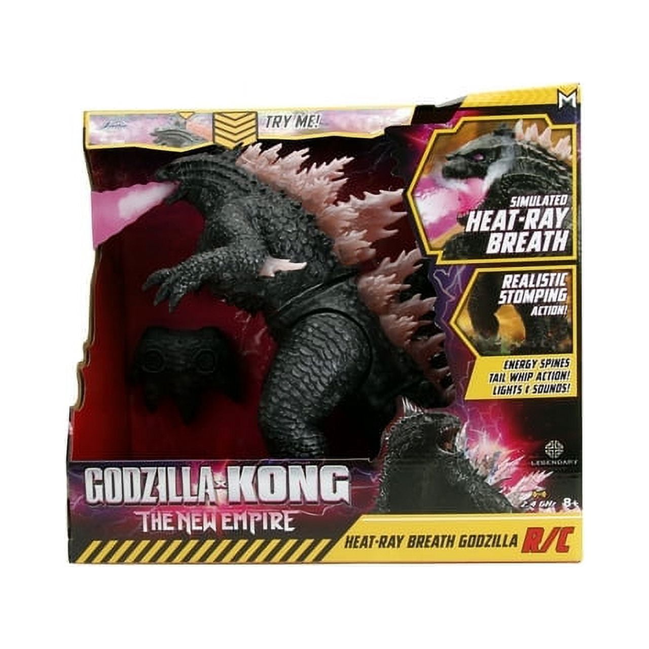 Jada Godzilla x Kong: The New Empire Heat-Ray Breath Godzilla RC Remote Control