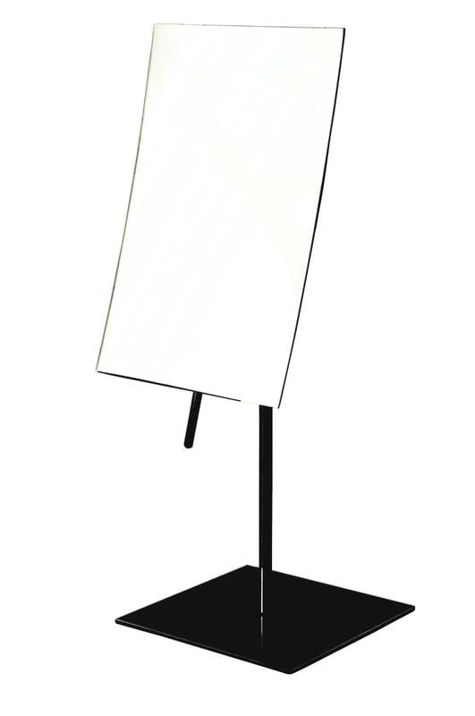 Jerdon Rectangular Tabletop Vanity Mirror - Makeup Mirror with 3X Magnification - Matte Black Finish - 5" by 8" - Model JP358BK
