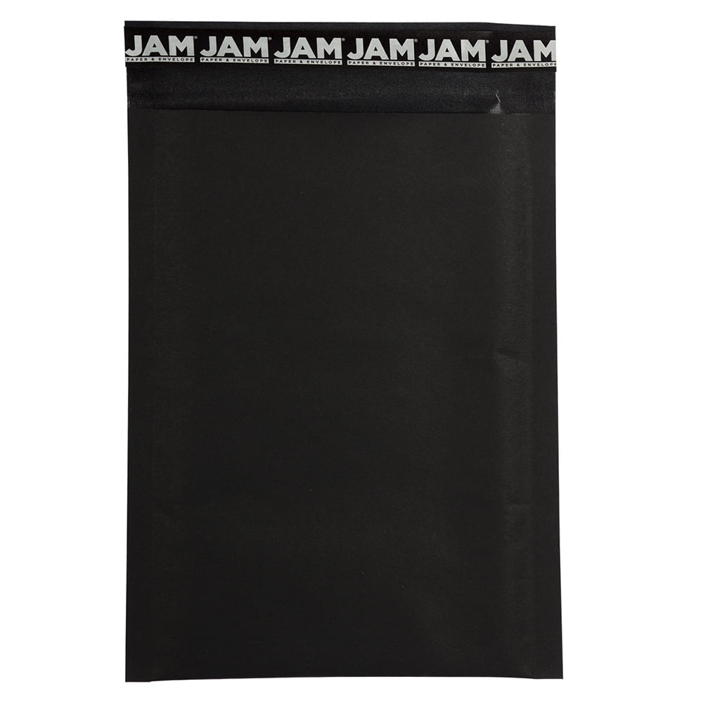 JAM Bubble Padded Mailers, 6x8.5, 100/Pack, Black Kraft, Size 0
