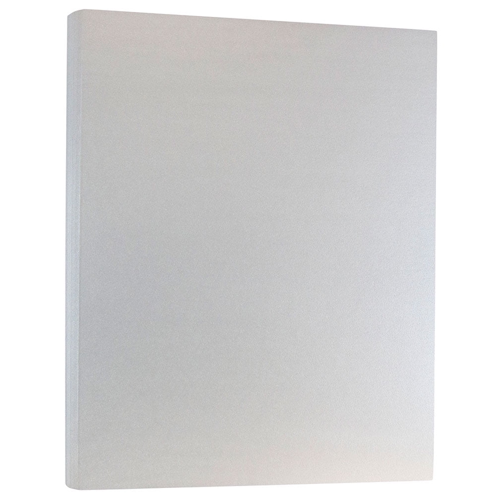 JAM Paper Metallic Cardstock, 8 1/2 x 11, 110lb Silver, 250 per Pack