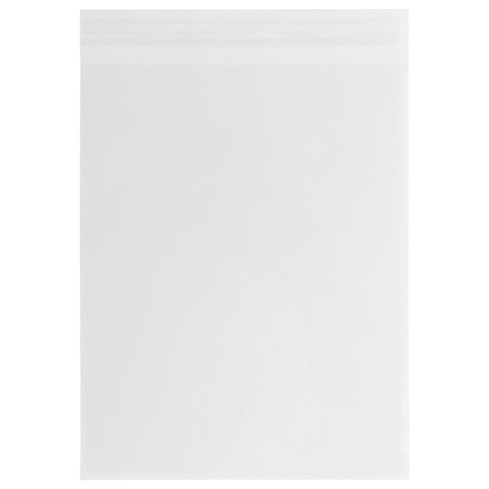 JAM Paper Office Cello Sleeves, 16 7/16 x 20 1/8, Clear, 100/Pack, Peel & Seal