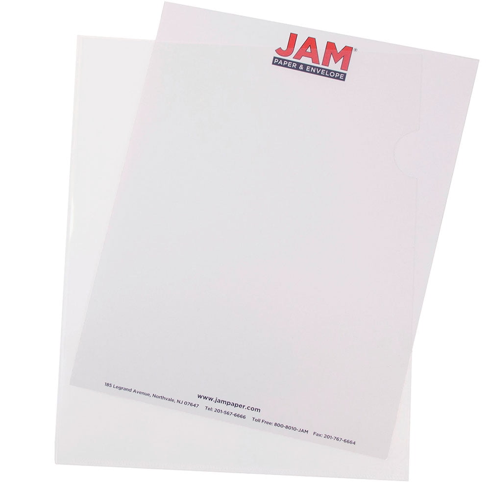 JAM Paper Plastic Sleeves, 9 x 11 1/2, Clear, 600/Box