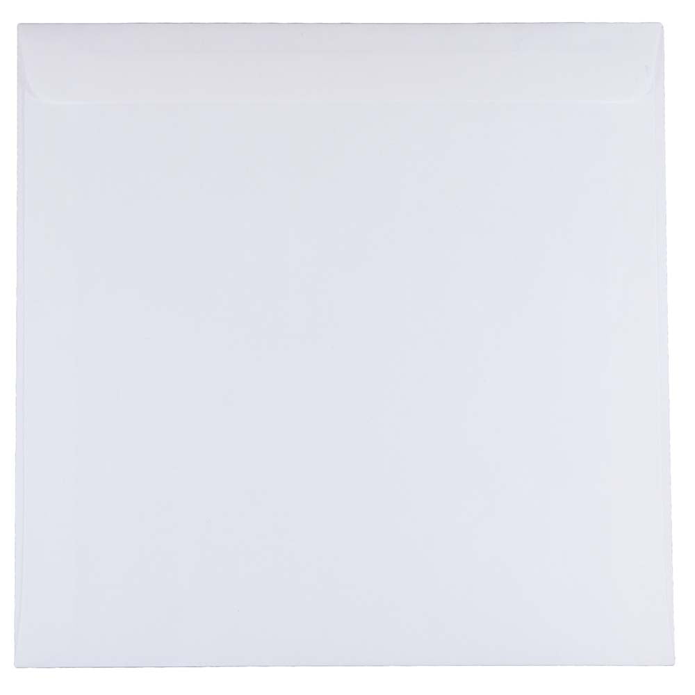 JAM Paper 12.5 x 12.5 Large Square Invitation Envelopes, White, Bulk 250/Box