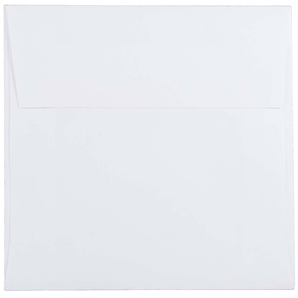 JAM Paper 5.5 x 5.5 Square Invitation Envelopes, White, Bulk 250/Box