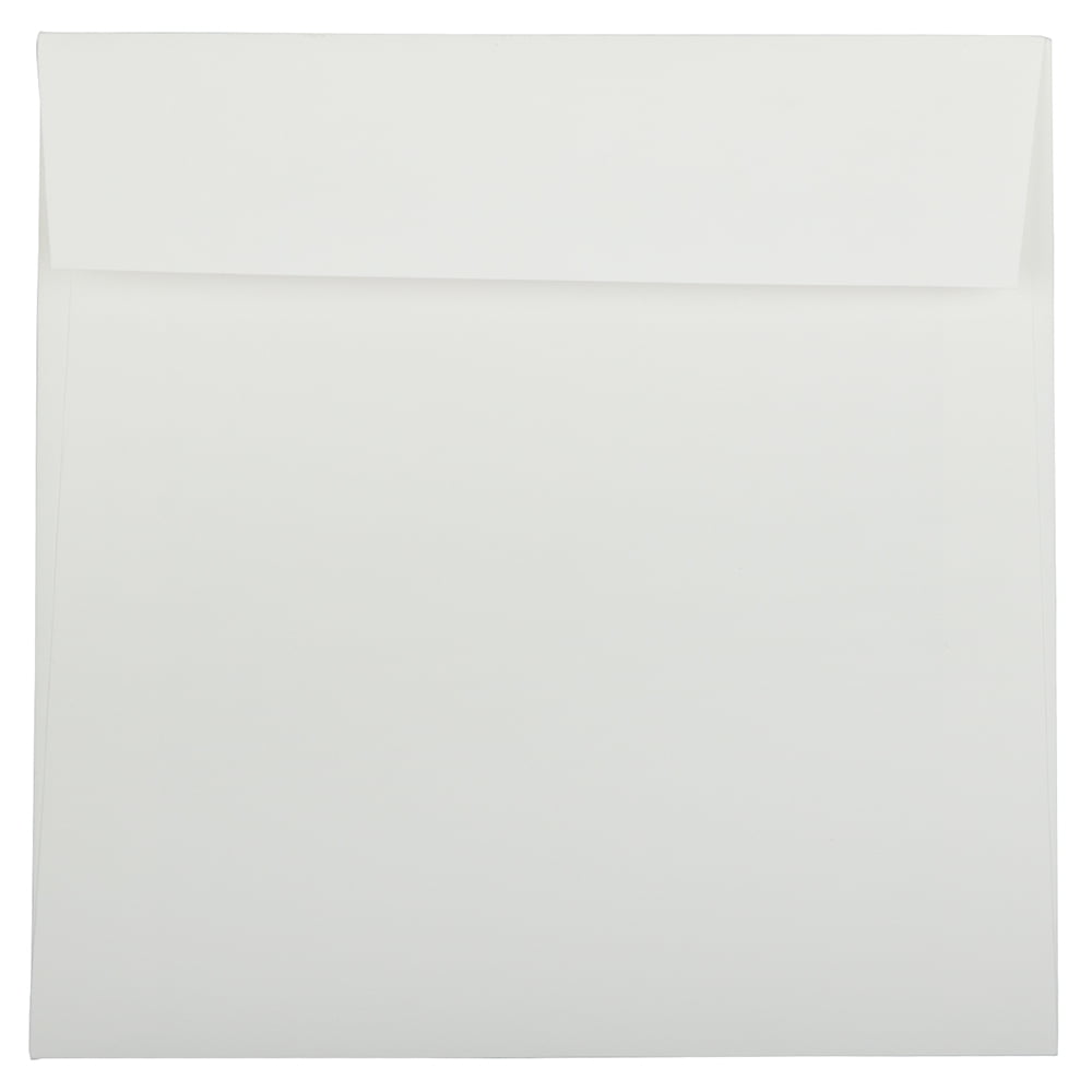 JAM Paper 8.5 x 8.5 Square Strathmore Invitation Envelopes, Bright White Wove, Bulk 1000/Carton