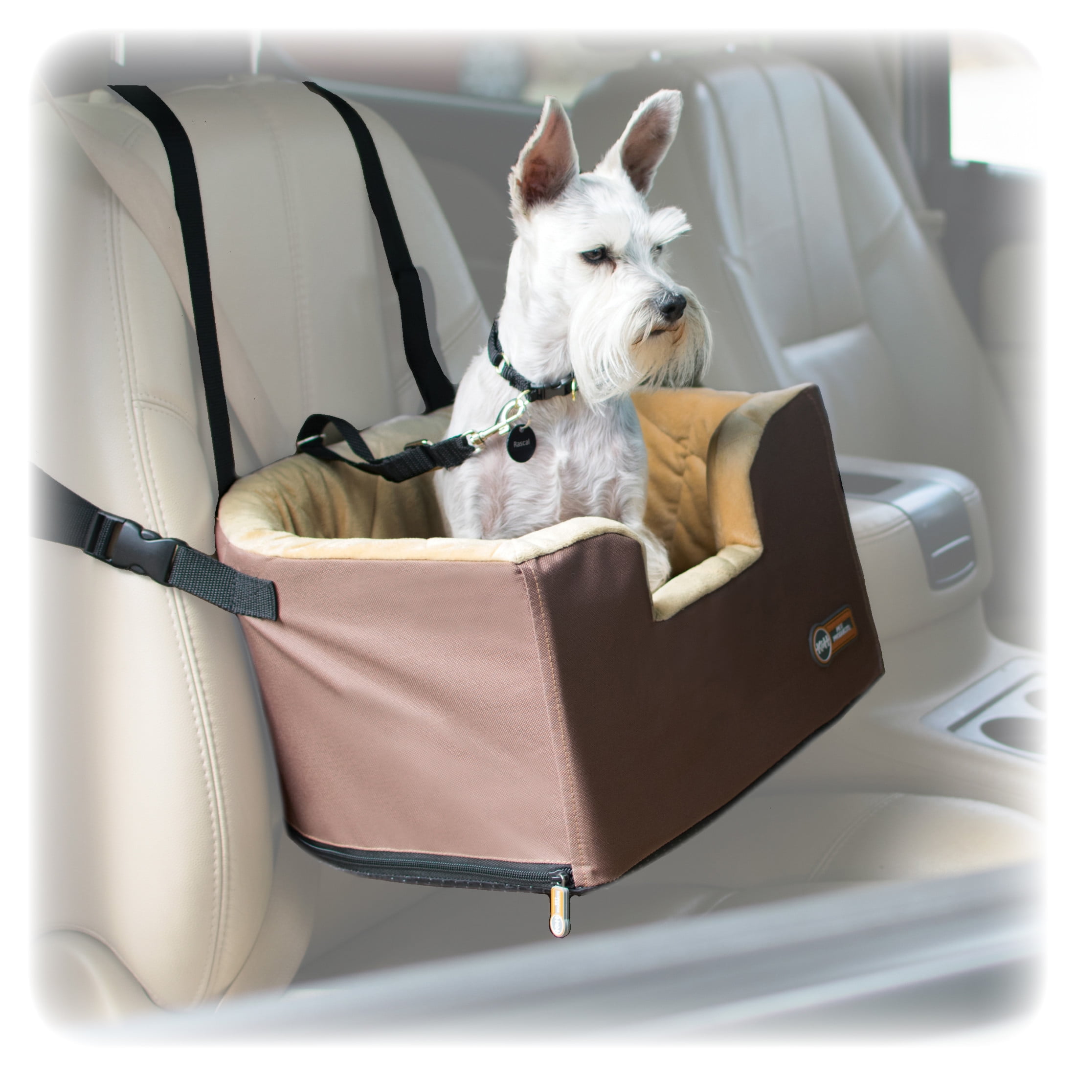 K&H Pet Products Hangin' Bucket Booster Toy Breed Dog Car Seat Tan 16 X 14.5 Inches