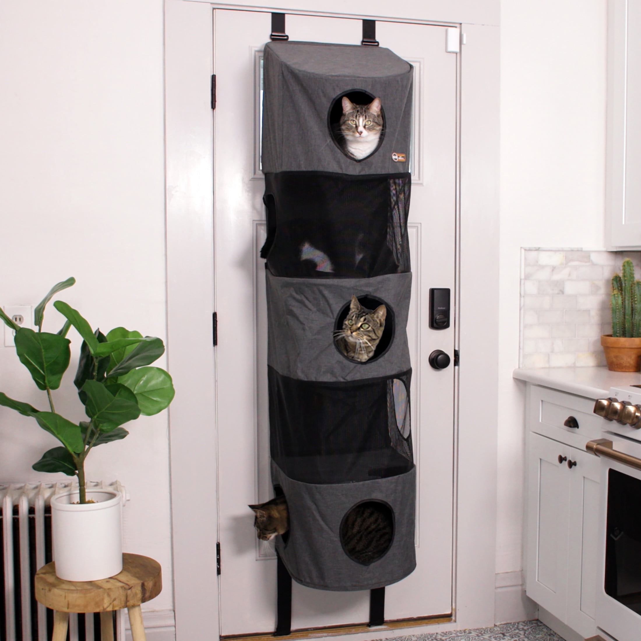 K&H Pet Products Hangin' Cat Condo Multi-Story Classy Gray 5 Story High Rise