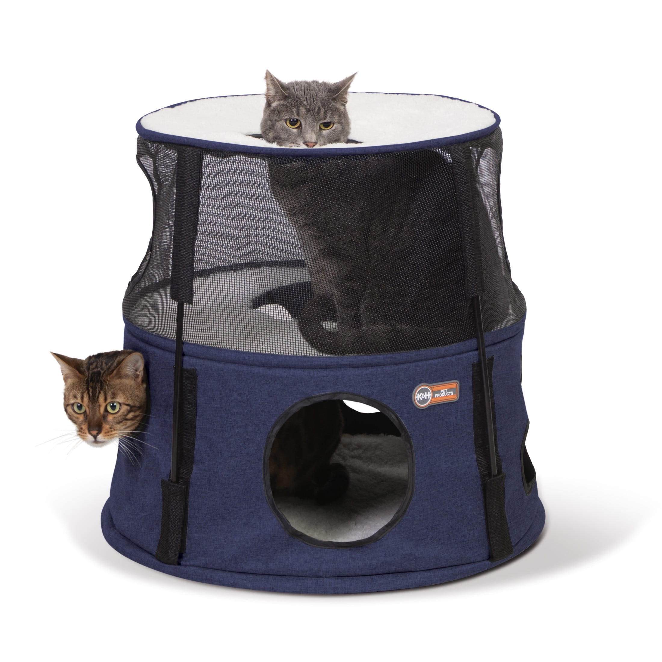 K&H Pet Products Kitty Tower Classy Dark Denim 2 Story