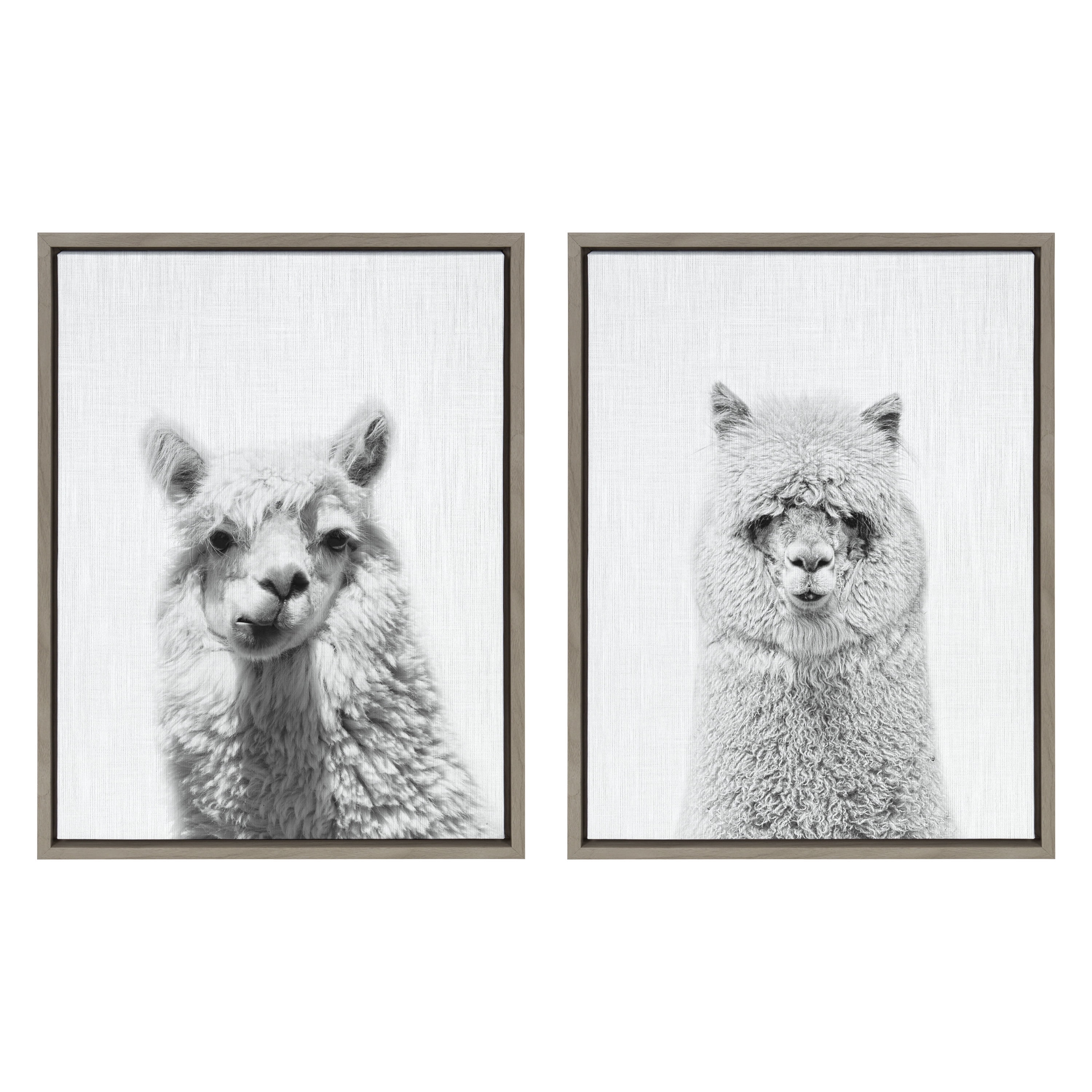 Kate and Laurel Animals/Insects Framed Canvas Art Prints, 18 in x 24 in, 2-Pieces, by Simon Te Of Tai
