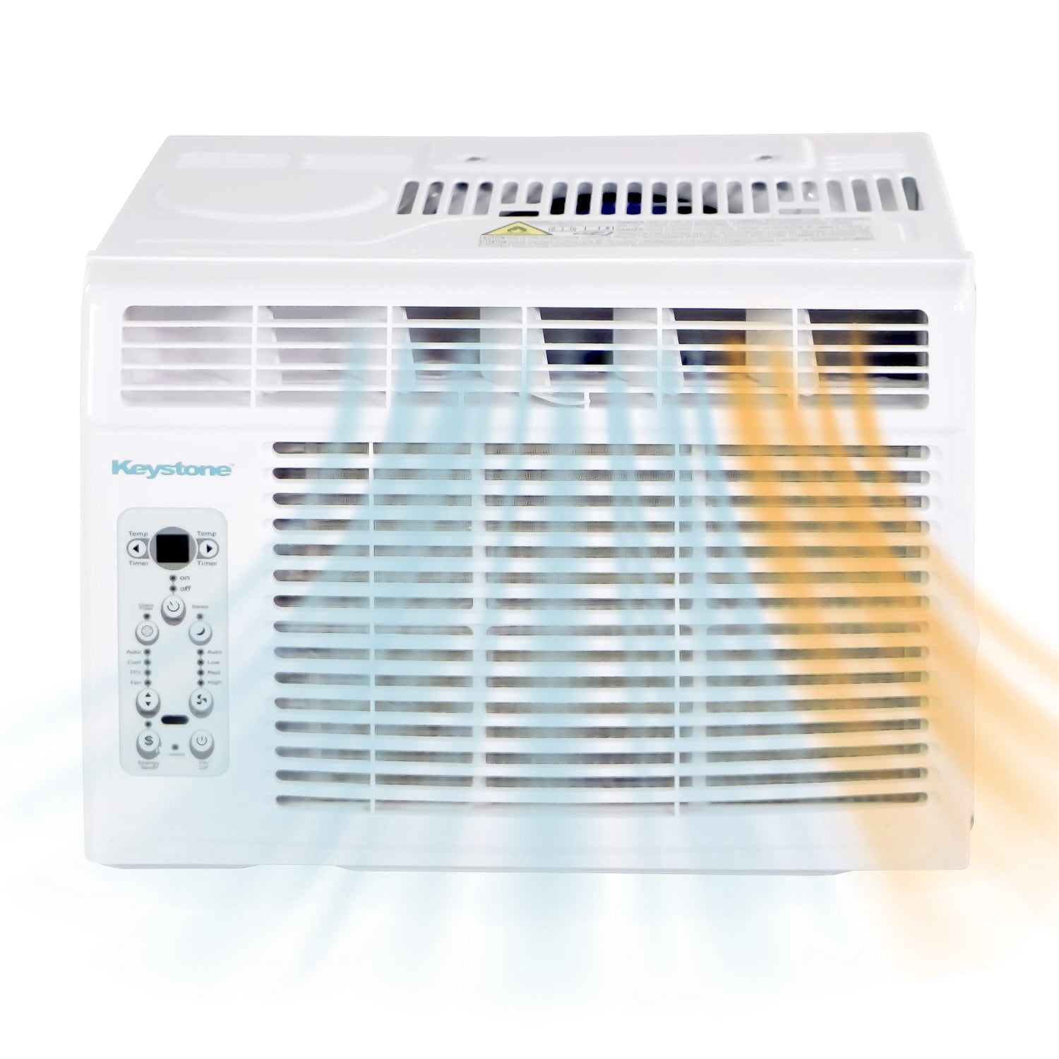 Keystone 12,000/11,600 BTU 230V Window Air Conditioner with 11,000 BTU Supplemental Heat Capability, KSTHW12B