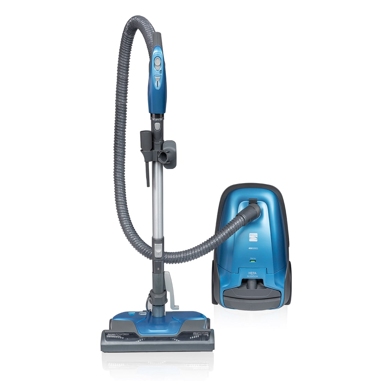Kenmore Pet Friendly Lightweight Bagged Canister Vacuum Cleaner with Extended Telescoping Wand, HEPA, 2 Motors, Retractable Cord, and 4 Cleaning Tools, Blue