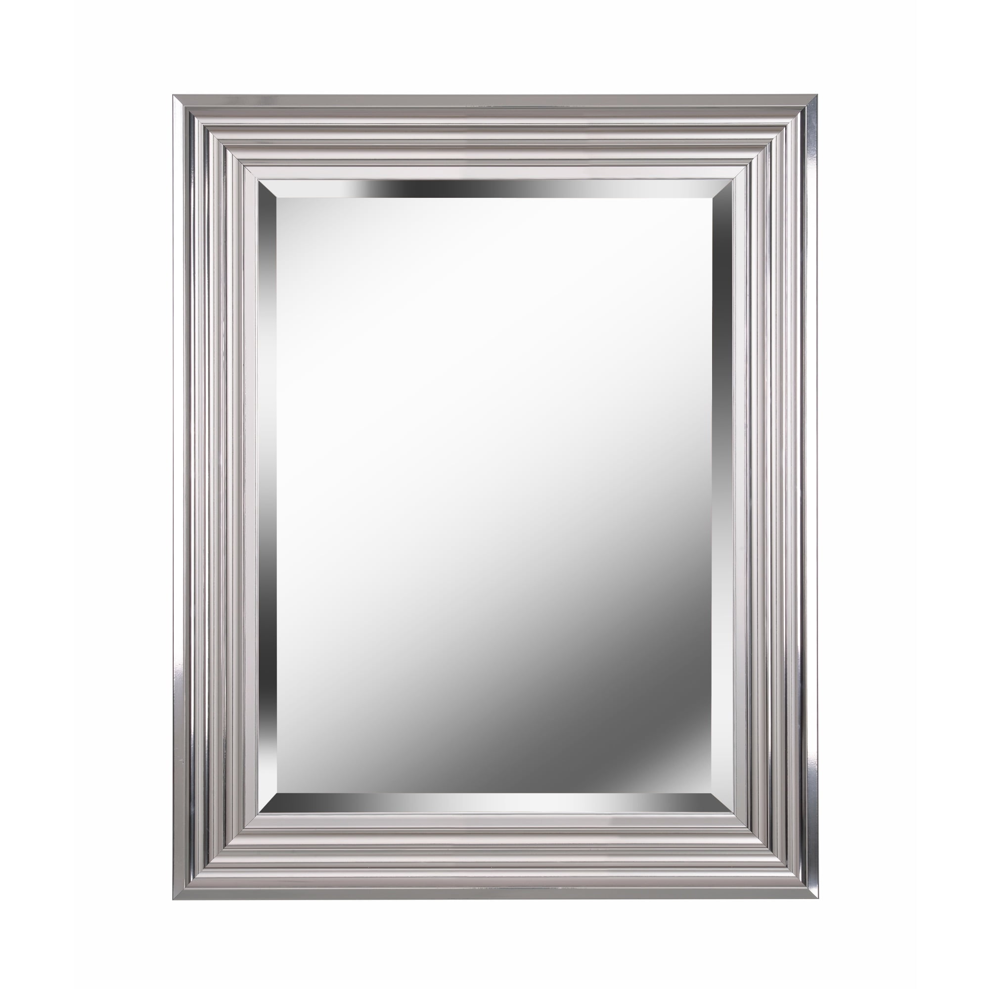 Kenroy Home Lyonesse 24'' x 30'' Rectangular Wall Mirror for Entryway, Bathroom, Bedroom, or Living Room, Chrome