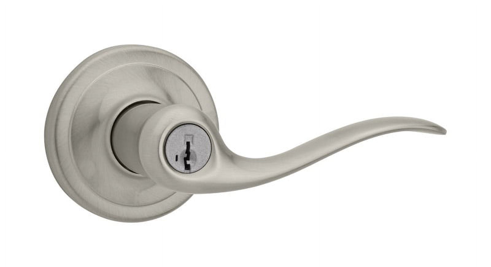 Kwikset Tustin Keyed Entry Lever Featuring Smartkey® in SN