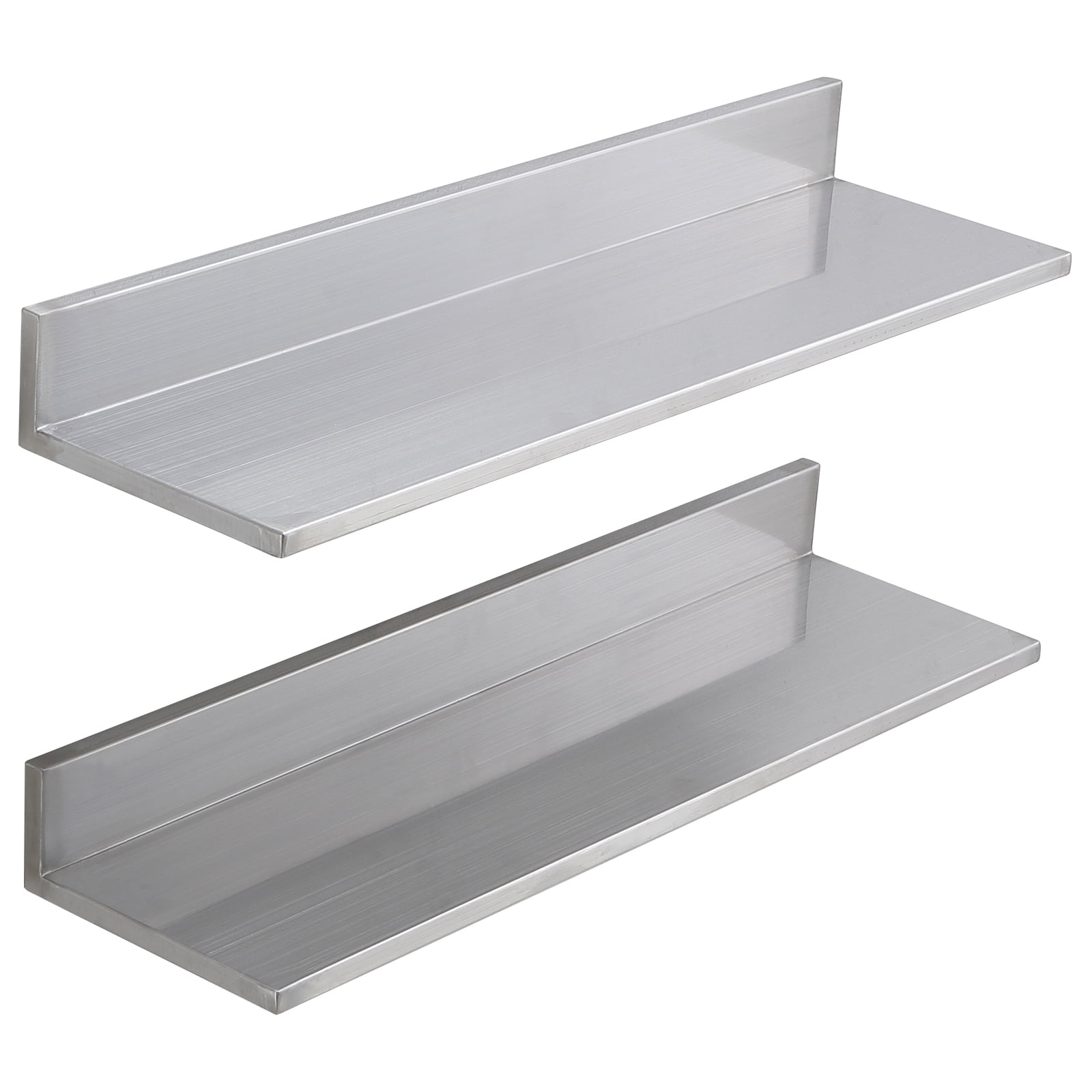 KFFKFF Wall Mounted Shelf 30" x 8.6" Stainless Steel Kitchen Restaurant Shelving