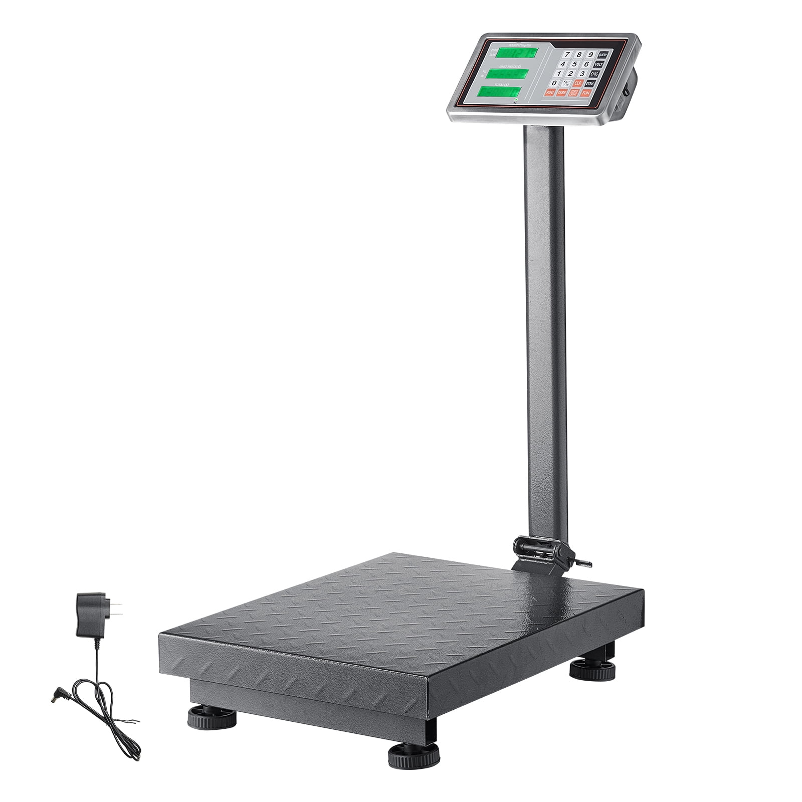 KFFKFF Digital Floor Scale, 660 lbs Capacity, 0.1 lbs Precision, Features LB/KG Conversion, Tare Function, Price Calculation, Durable Stainless Steel Display, Ideal for Weighing Boxes, Luggage