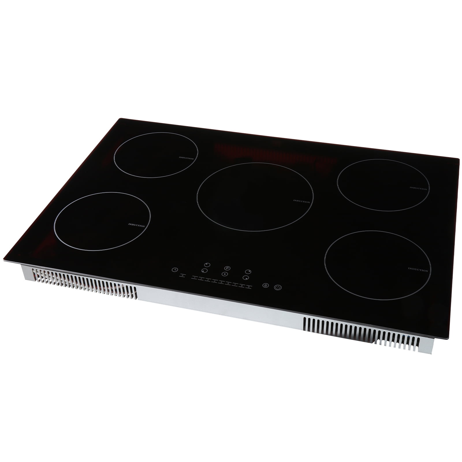 SKYSHALO Electric Range, 5 Elements, 30'' Built-in Induction Cooking Surface, 9200W, 9 Power Settings, LED Display, Safety Lock & Heat Guard