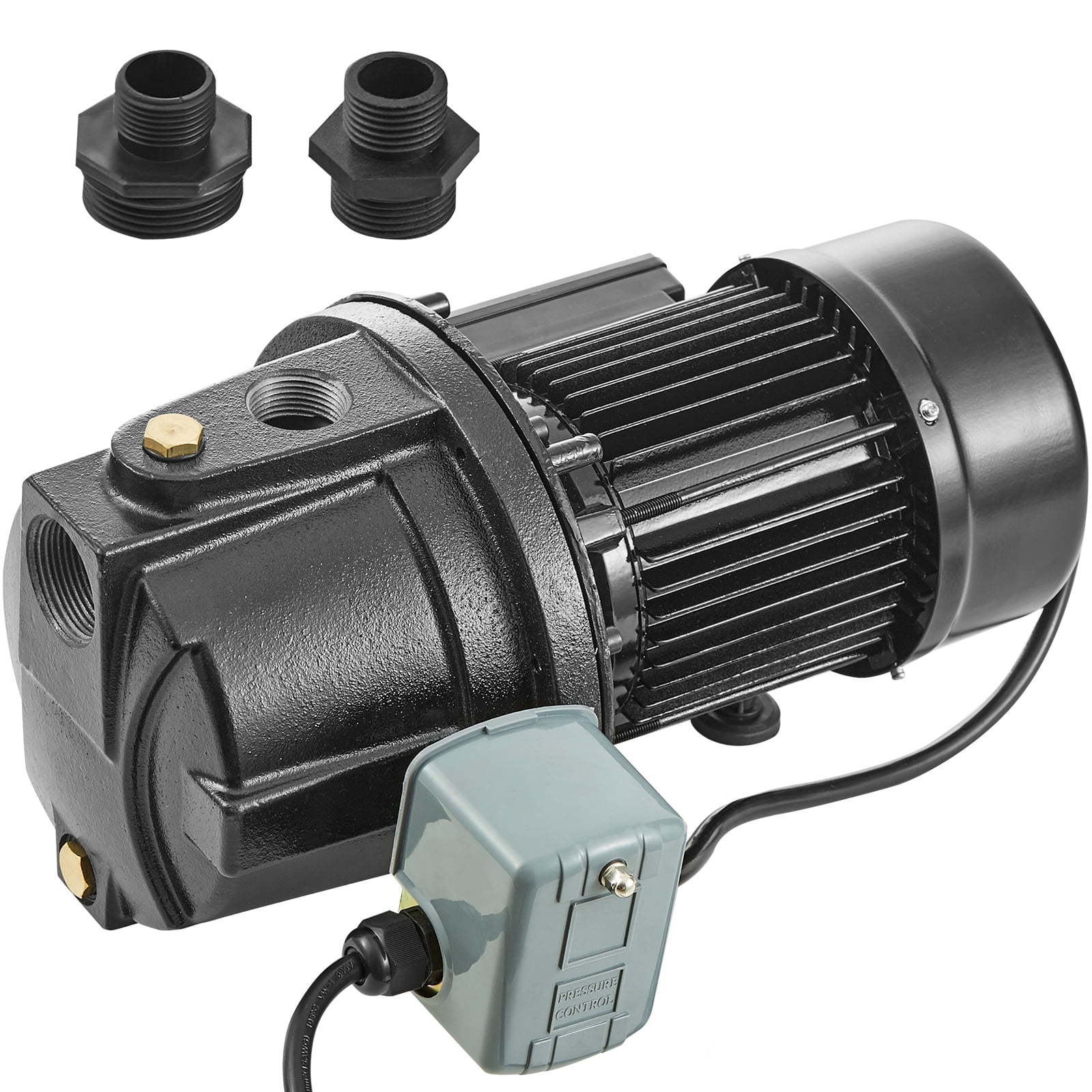 KFFKFF 1HP Shallow Well Jet Pump, 17.6 GPM Cast Iron Water Pump, Max Head of 164 ft, Ideal for Farm Garden Irrigation System and High-Rise Water Supply Shower Enhancement,