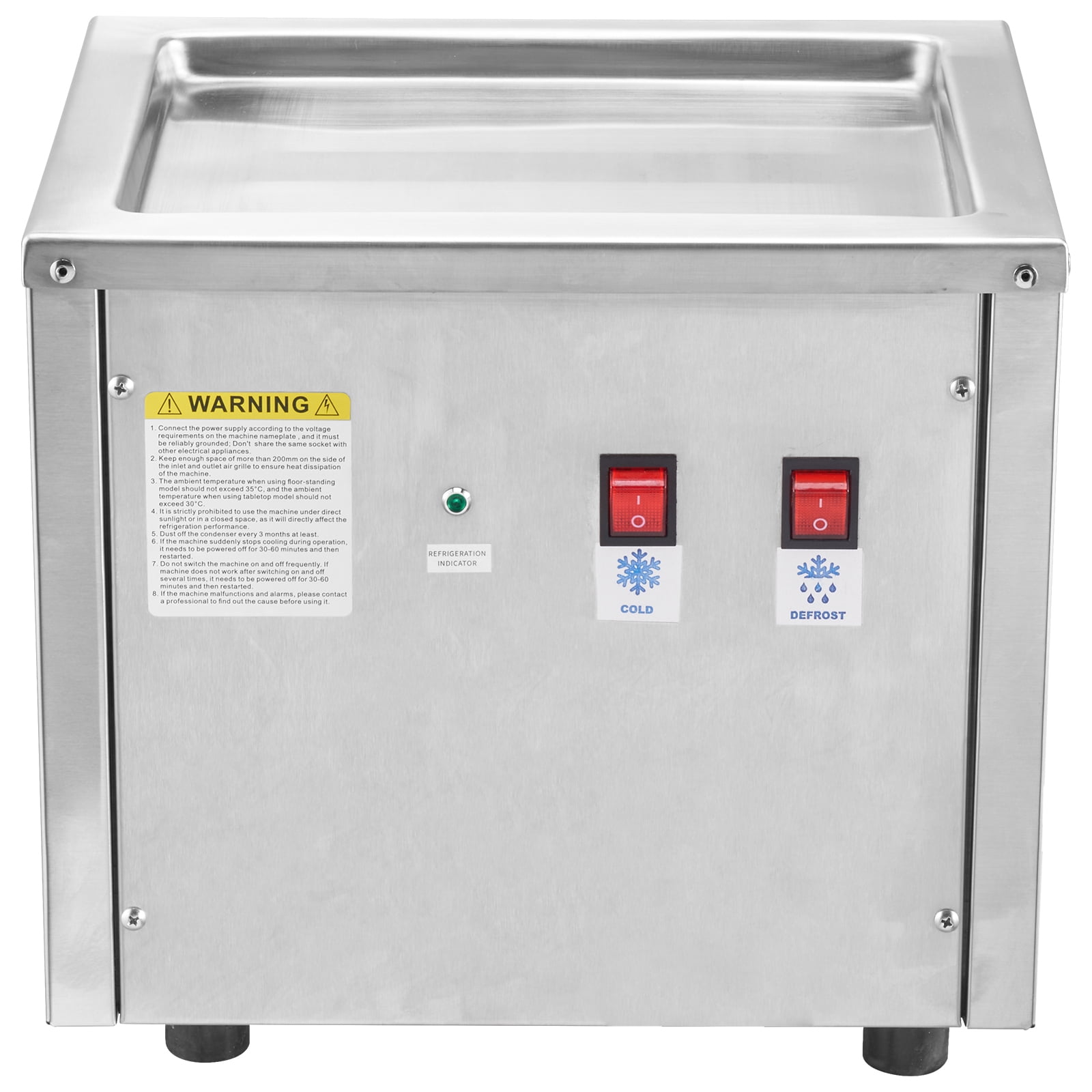 KFFKFF 11 x 9.5 Inch Pan Fried Ice Cream Roll Machine / Rolled Ice Cream Maker