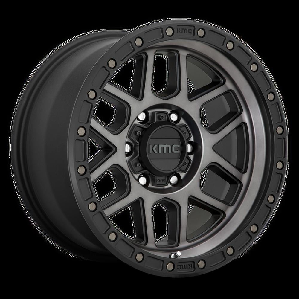 KMC Aluminum Rim KM544 MESA 17X9in Satin Black with Gray Tint Finish, KM54479050412N