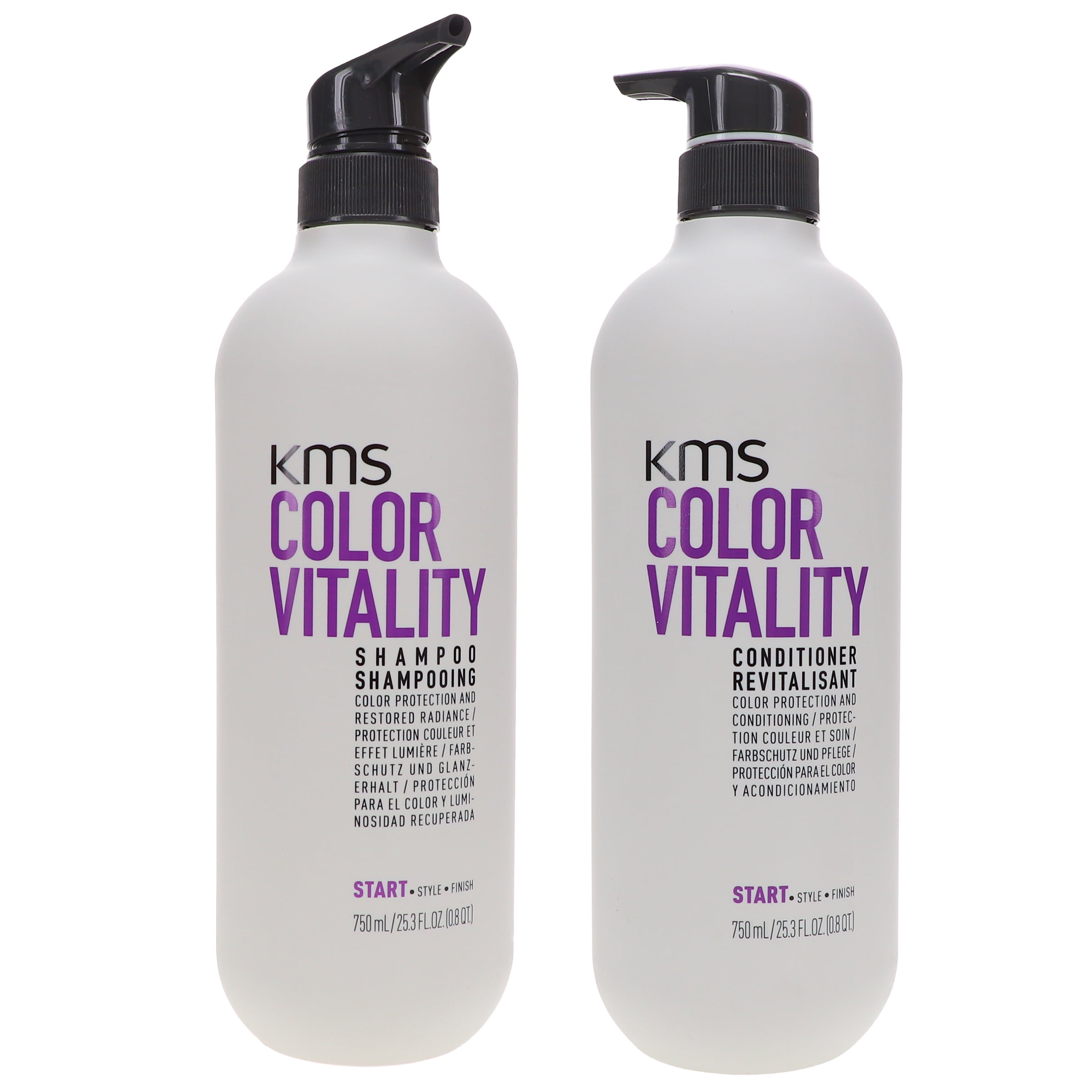 KMS Color Vitality Shampoo and Conditioner Duo - 25.3 oz Each with Pump