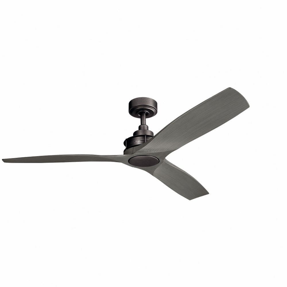 Kichler 300356 Ried 56" 3 Blade Indoor / Outdoor Ceiling Fan - Anvil Iron