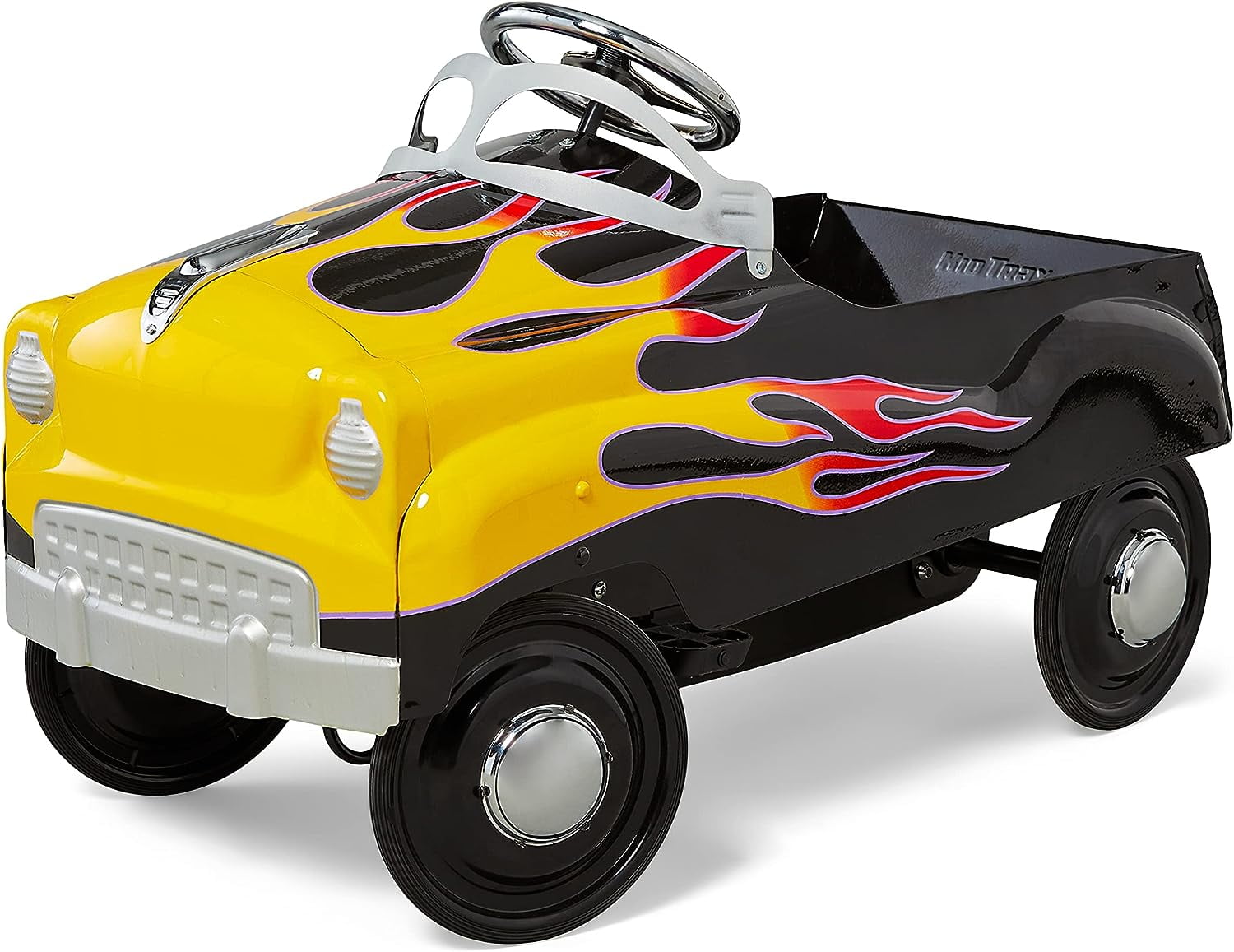 Kid Trax Toddler Classic Pedal Car, Kids 3-5 Years Old, Max Weight 59 lbs, Durable Steel, Street Rod