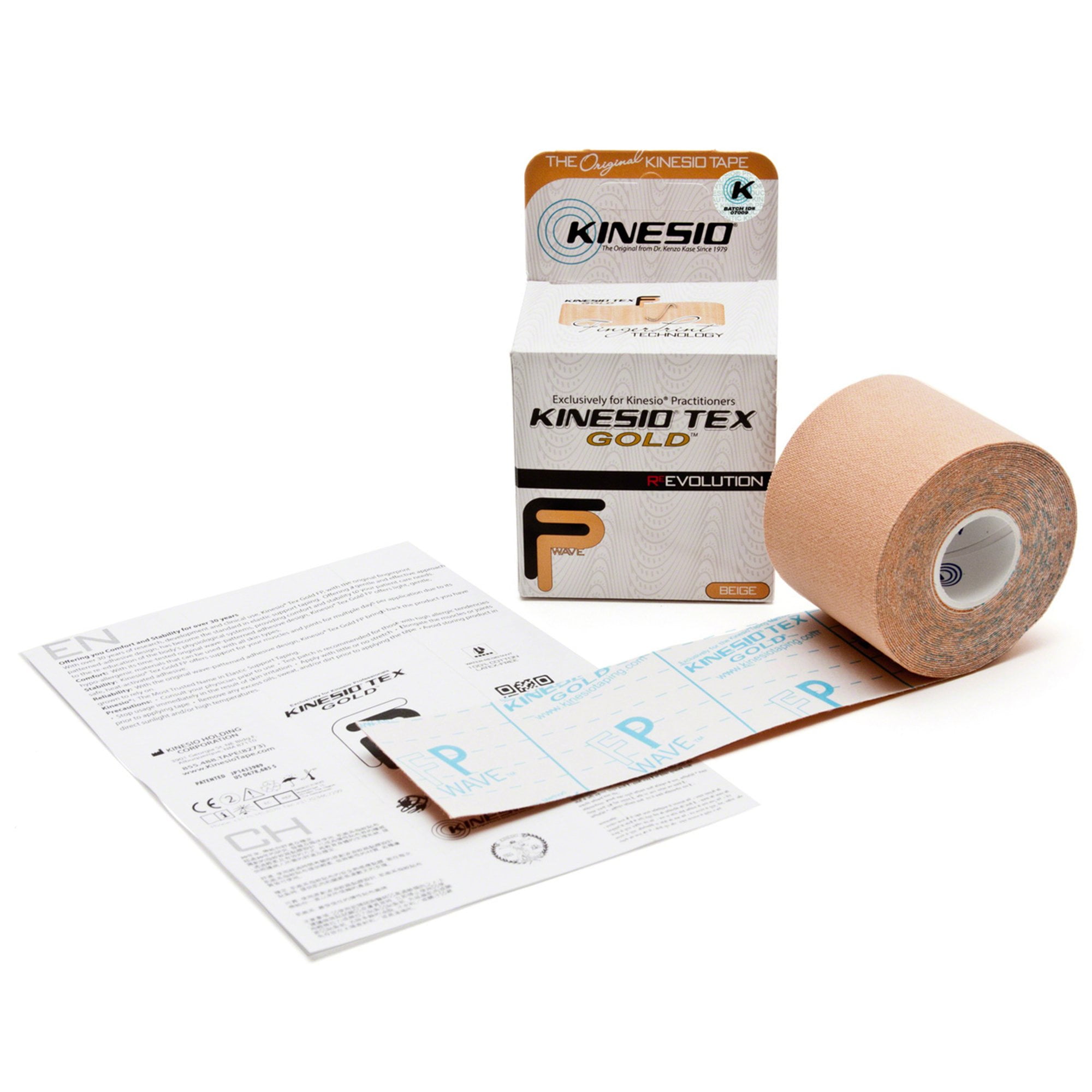 Kinesio Tape, Tex Gold FP, 2" x 5.5 yds, Beige